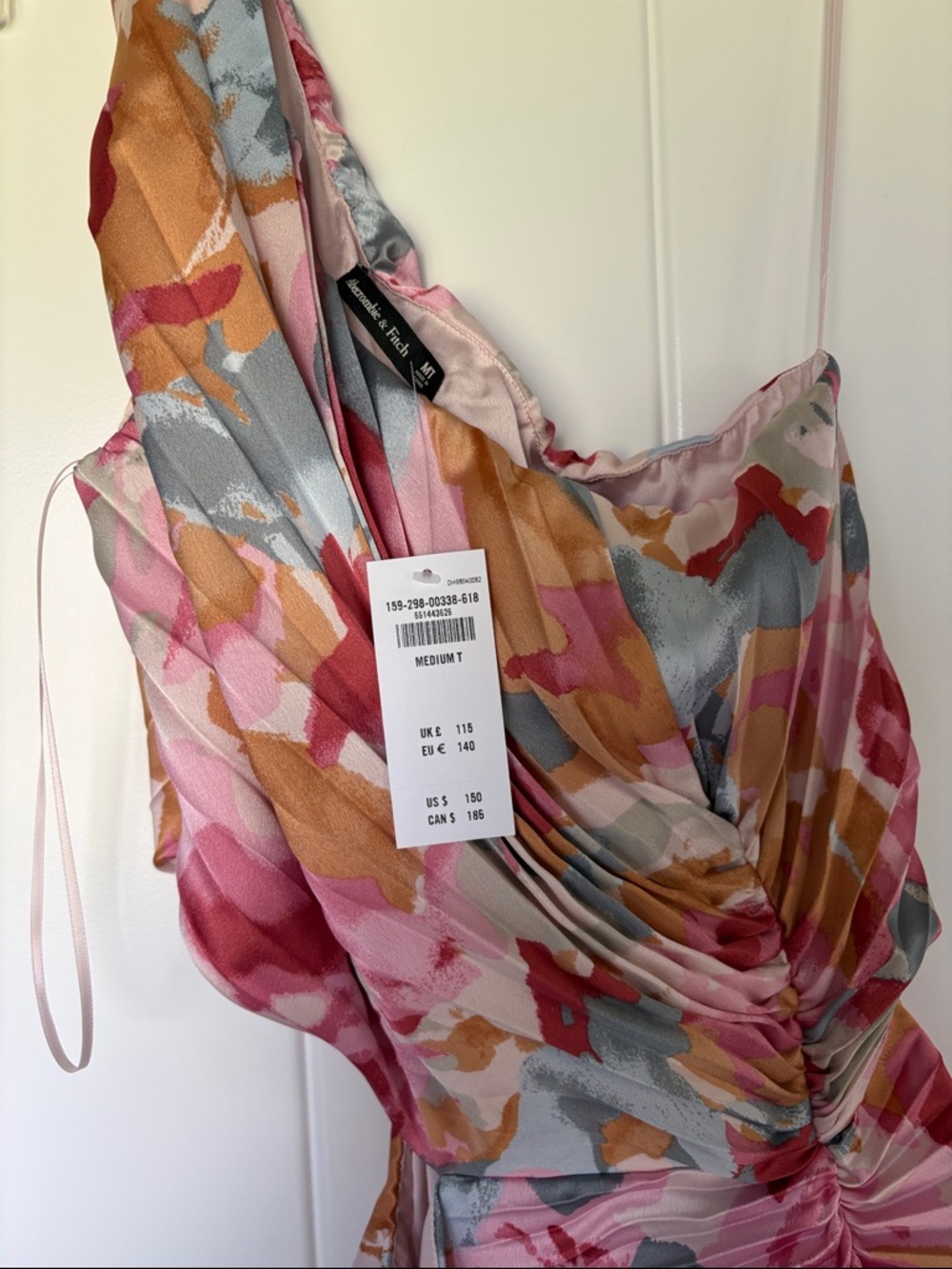NWT Abercrombie & Fitch Giselle Pleated One-Shoulder Maxi Dress - Size M - Picture 4 of 4